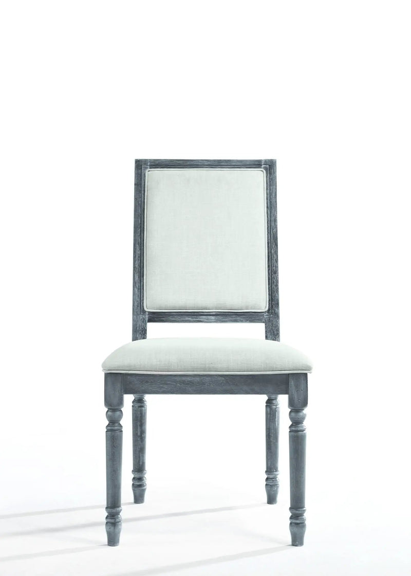 Leventis - Weathered Side Chair - Cream / Gray by HouseOfZazla
