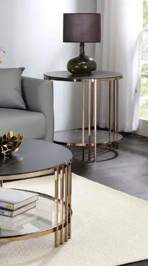 Abisha - Sintered Stone Top Round Table by Unique Piece Furniture