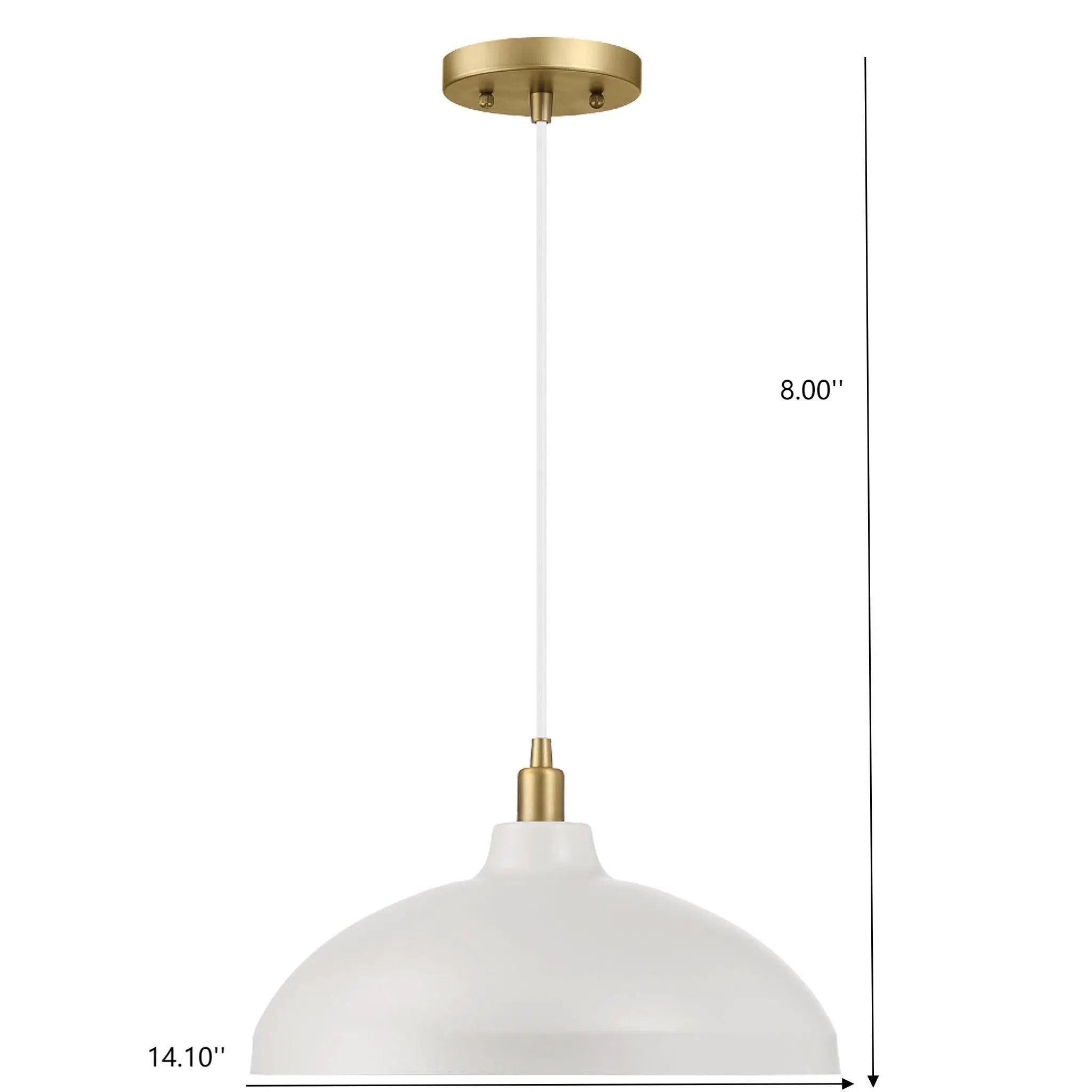 Astral - Single Light Pendant Lamp For Entrance Kitchen Island - Gold / White by Unique Piece Furniture