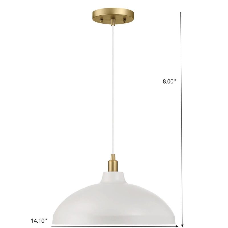 Astral - Single Light Pendant Lamp For Entrance Kitchen Island - Gold / White by Unique Piece Furniture