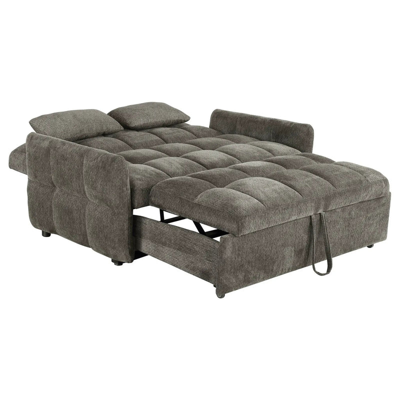 Cotswold Upholstered Convertible Sleeper Sofa Bed Dark Grey by Unique Piece Furniture