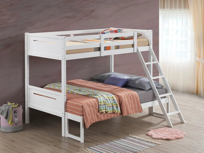 Littleton Wood Twin Over Full Bunk Bed White by Unique Piece Furniture