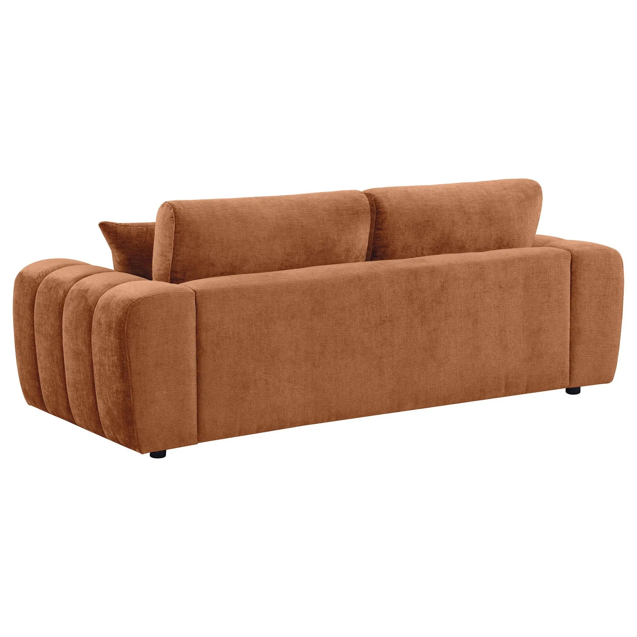 Burnett 4-piece Chenille Upholstered Sofa Set Burnt Orange by Unique Piece Furniture