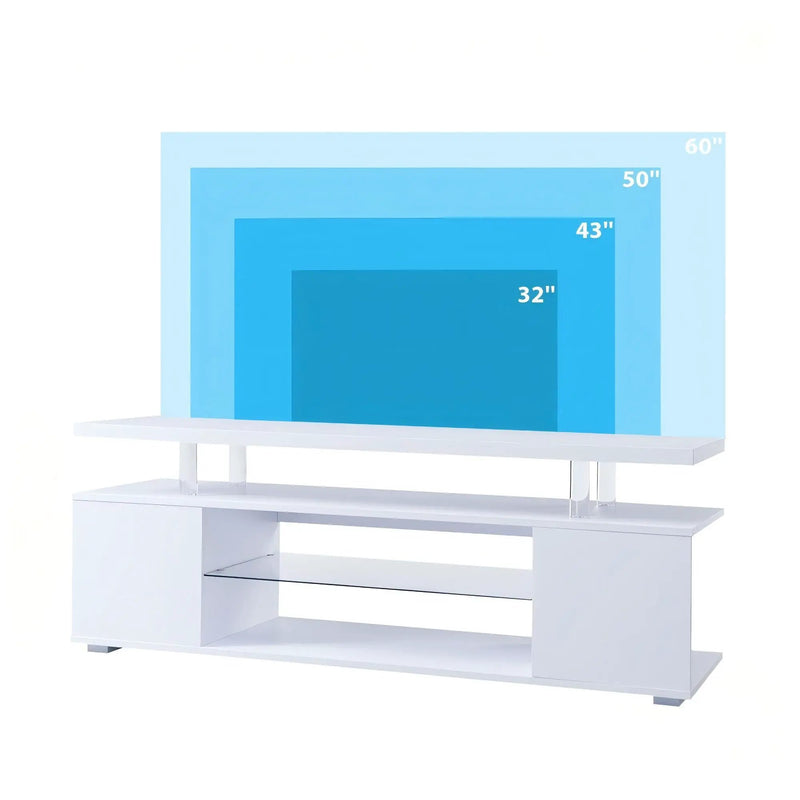 TV Stant With LED And Large Side Cabinet by Unique Piece Furniture