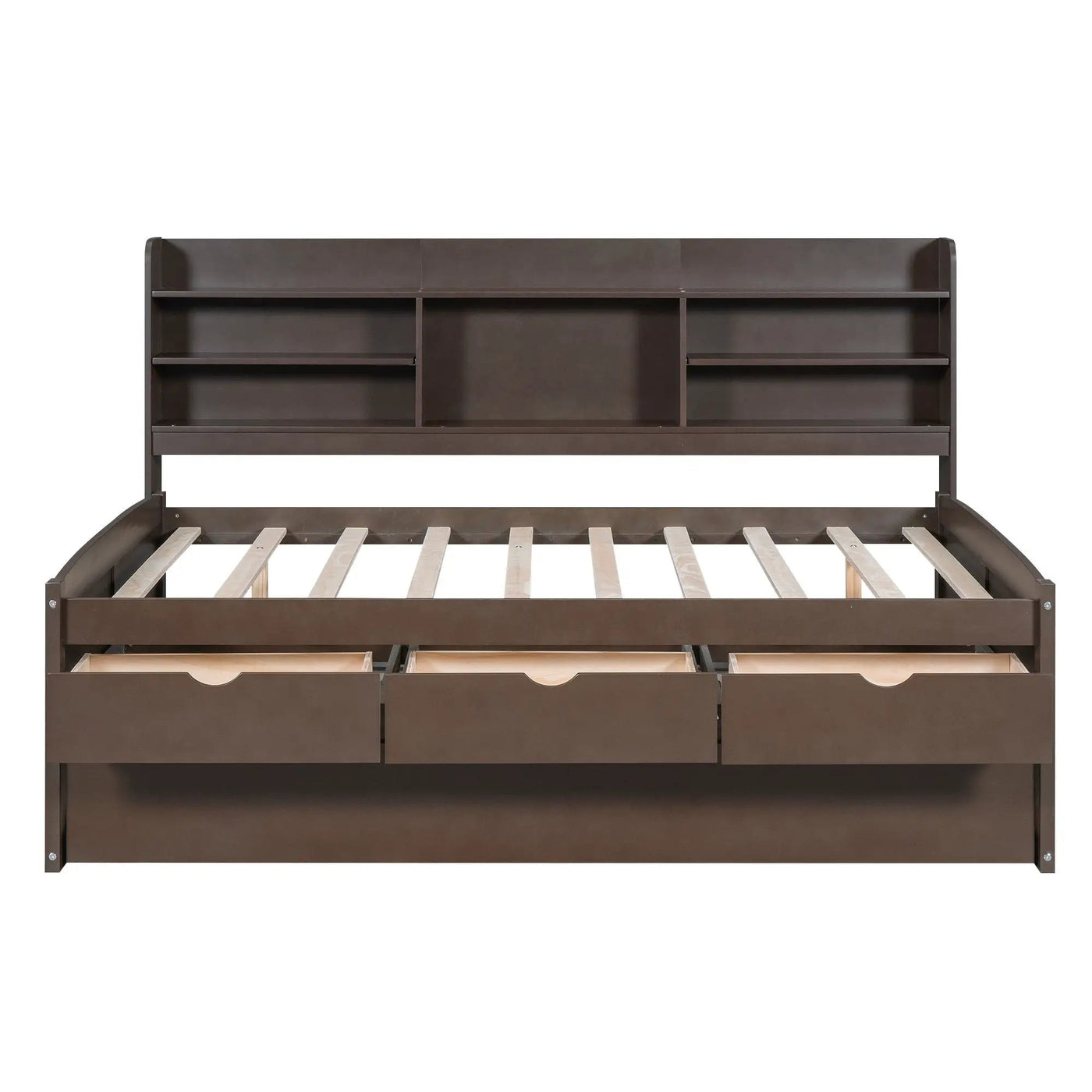 Captain Bed With Built In Bookshelves, 3 Storage Drawers, And Trundle by HouseOfZazla