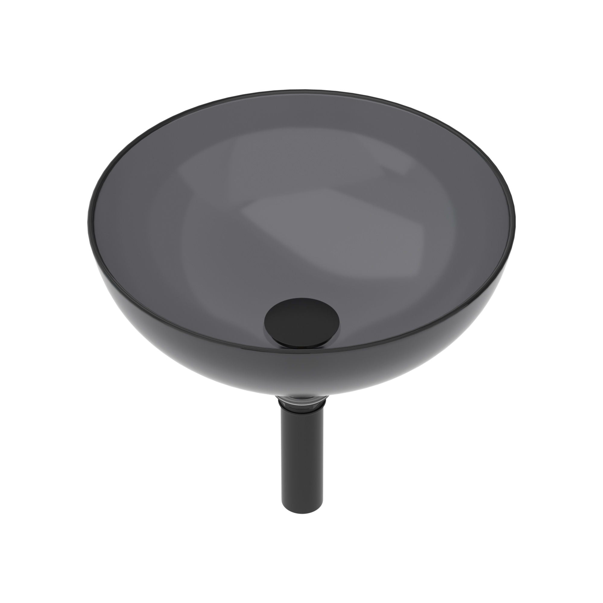 Artistic Tempered Glass Vessel Sink With Pop Up Drain by HouseOfZazla