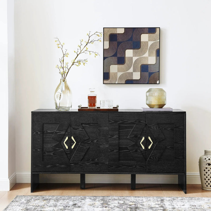 60" Mid Century Modern Sideboard Buffet Cabinet with Storage by HouseOfZazla