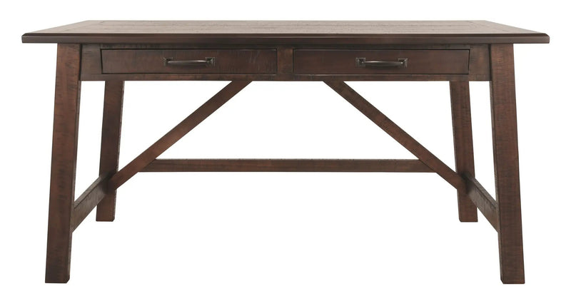 Baldridge - Home Office Large Leg Desk - Rustic Brown by Unique Piece Furniture