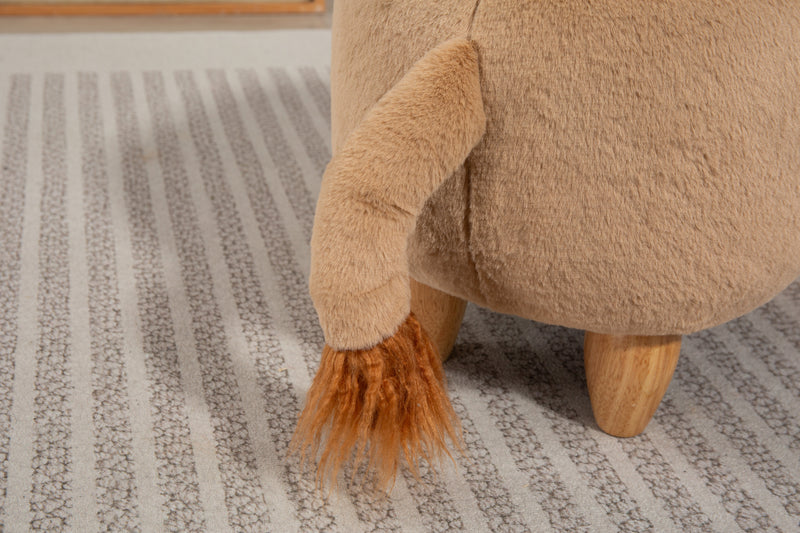 Luke the Lion Storage Ottoman with Hidden Storage - Faux Fur, photo 10 of 10