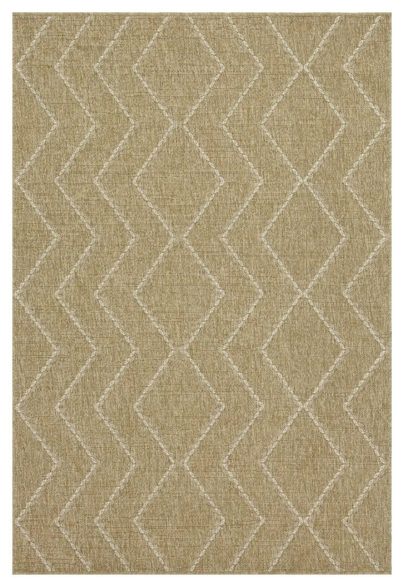 Earth - 5'3" X 7'3" Indoor, Outdoor Area Rug - Jute / White by Unique Piece Furniture