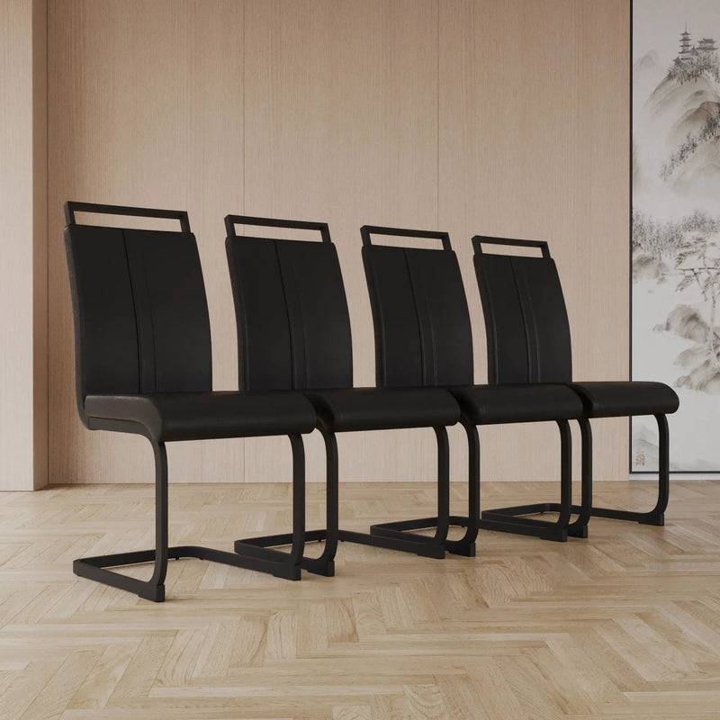 Modern Dining Chairs With High Back Upholstered Design Metal Legs by HouseOfZazla