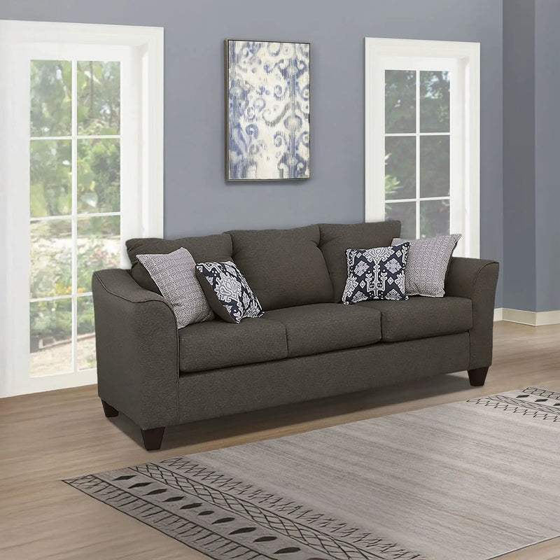 Ralston - Sofa With Accent Pillows - Gray by HouseOfZazla