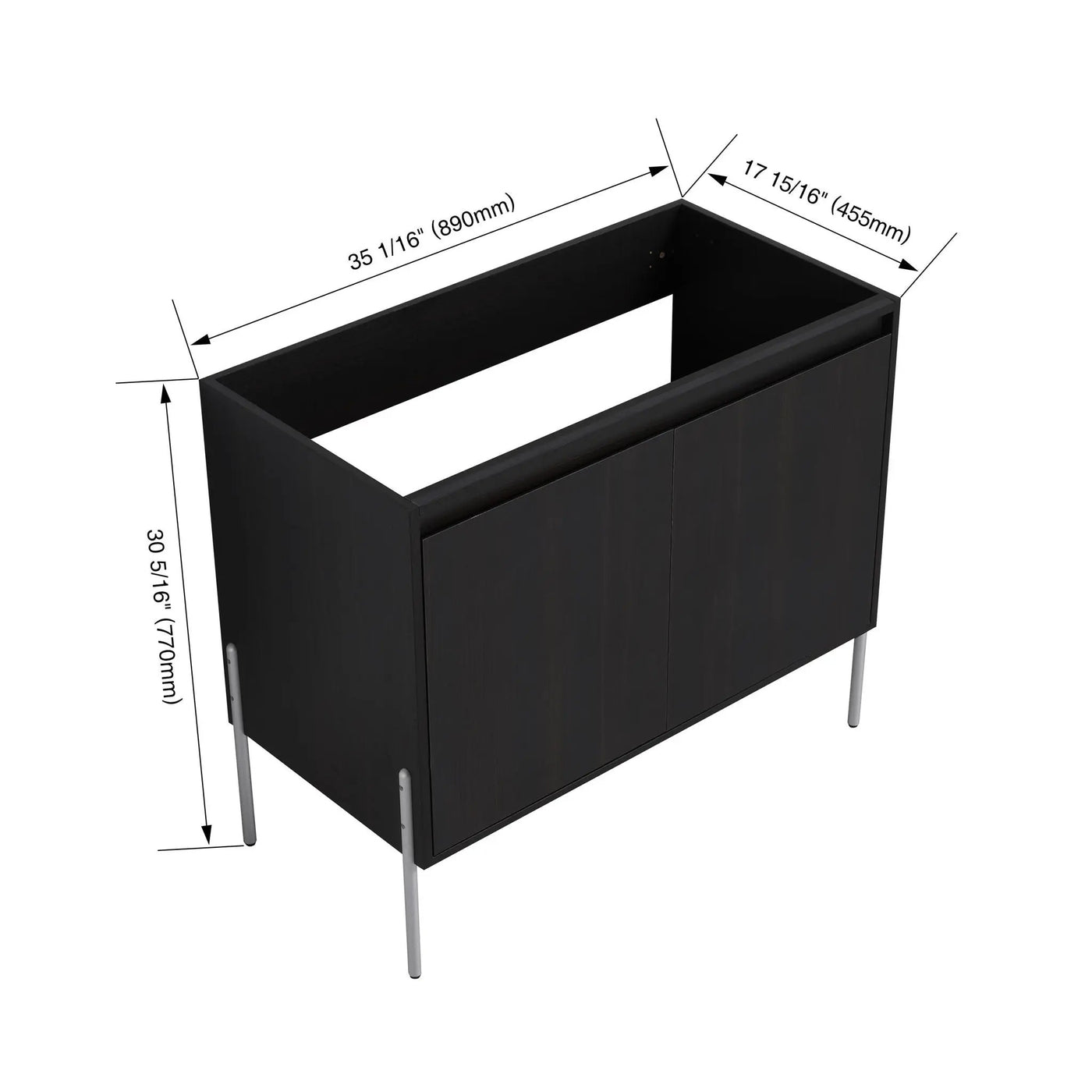 Freestanding Bathroom Vanity & Soft Close Cabinet Doors by HouseOfZazla