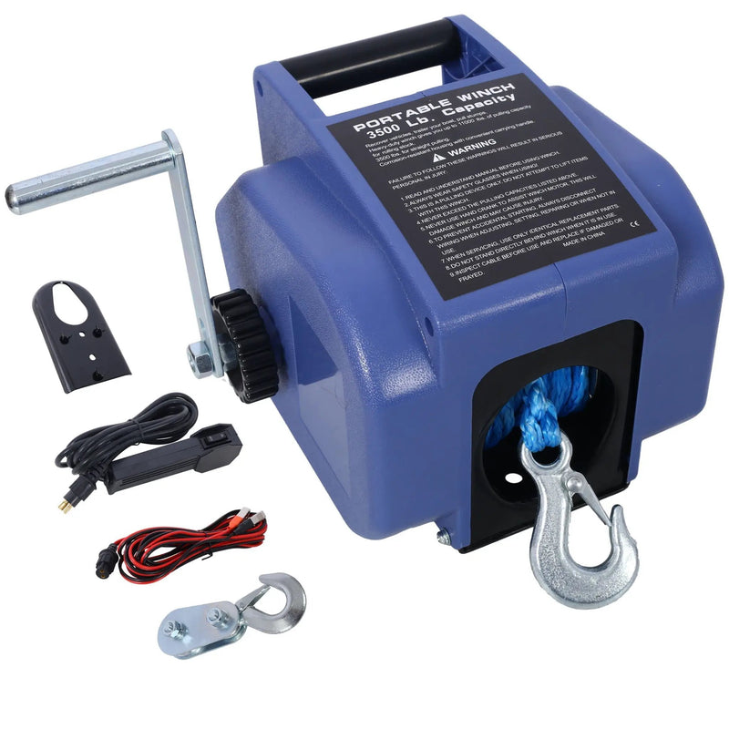 Reversible 12V Electric Trailer Winch for Boats up to 6000 lbs by HouseOfZazla