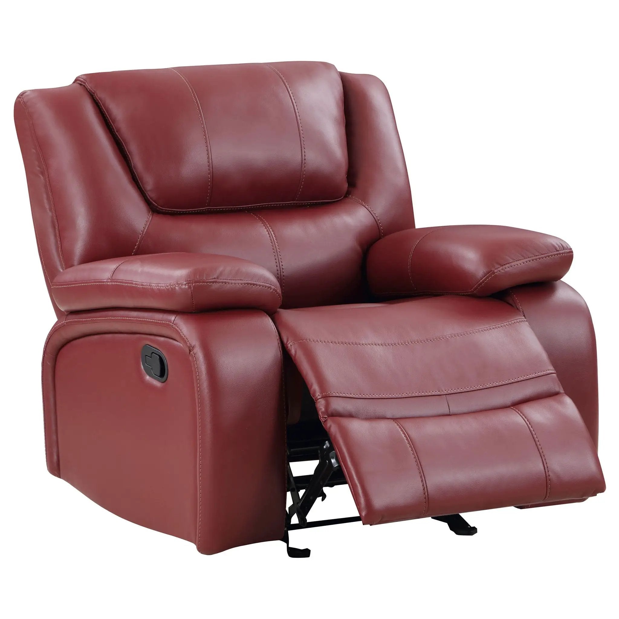 Camila Upholstered Glider Recliner Chair Red by Unique Piece Furniture