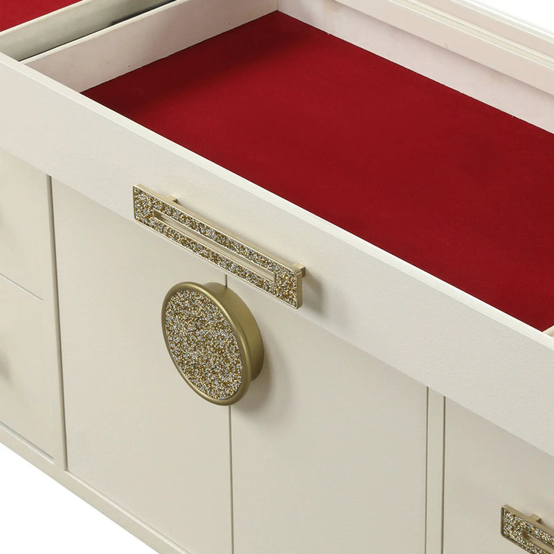 Jasmine - 8 Drawer Dresser With Side LED Lightning - Beige by HouseOfZazla