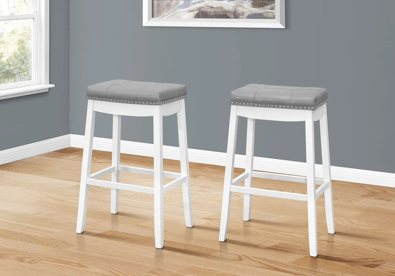 Comfortable Bar Stool, Bar Height, Saddle Seat, Transitional (Set of 2) by HouseOfZazla