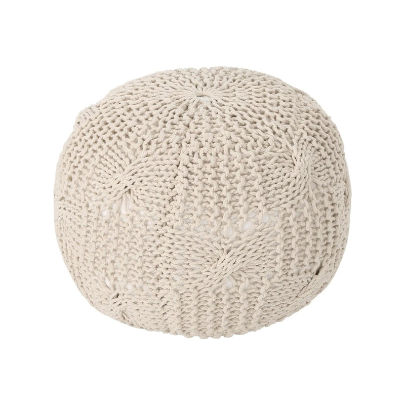 Bordeaux - Knitted Round Pouf by Unique Piece Furniture