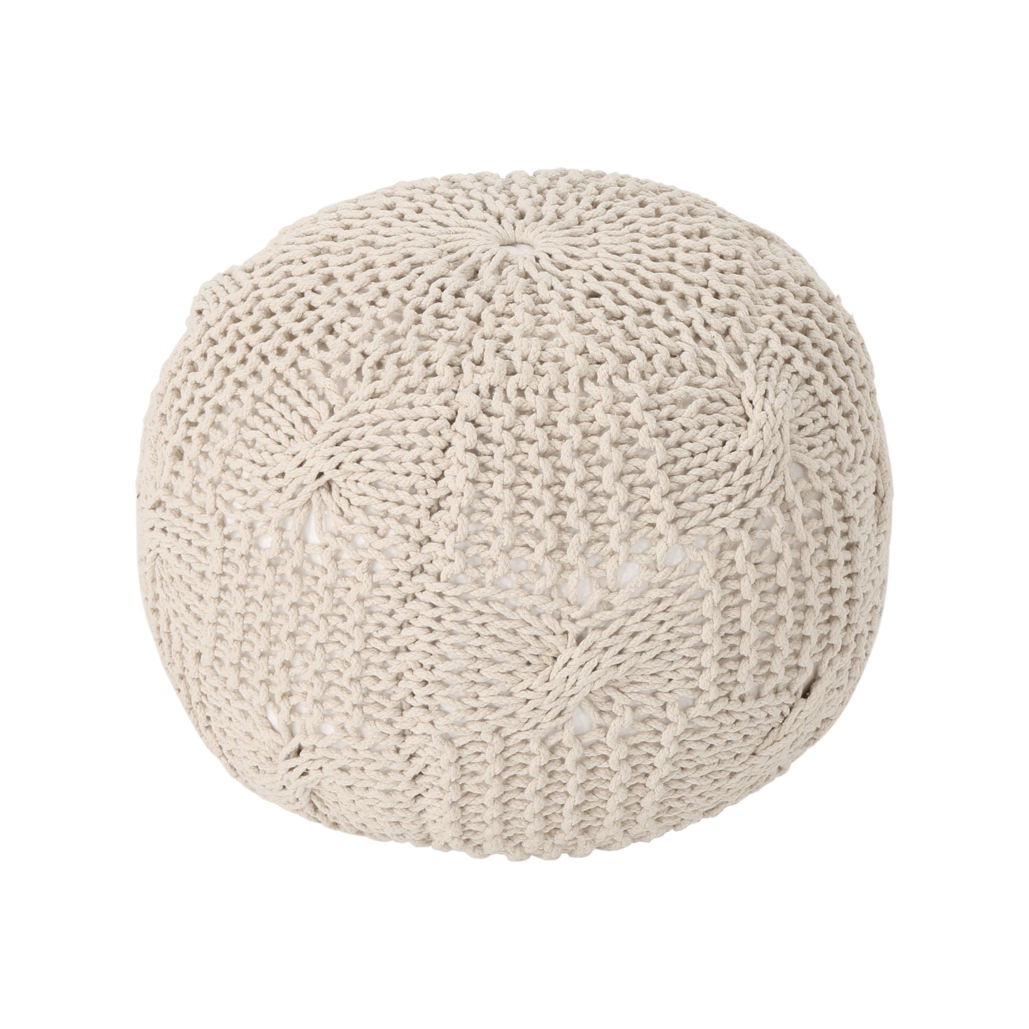 Bordeaux - Knitted Round Pouf by HouseOfZazla