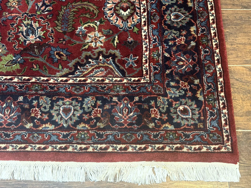 Indo Persian Rug 5x7, Vintage Traditional Floral Carpet, Burgundy and Navy Blue by Jewel Rugs