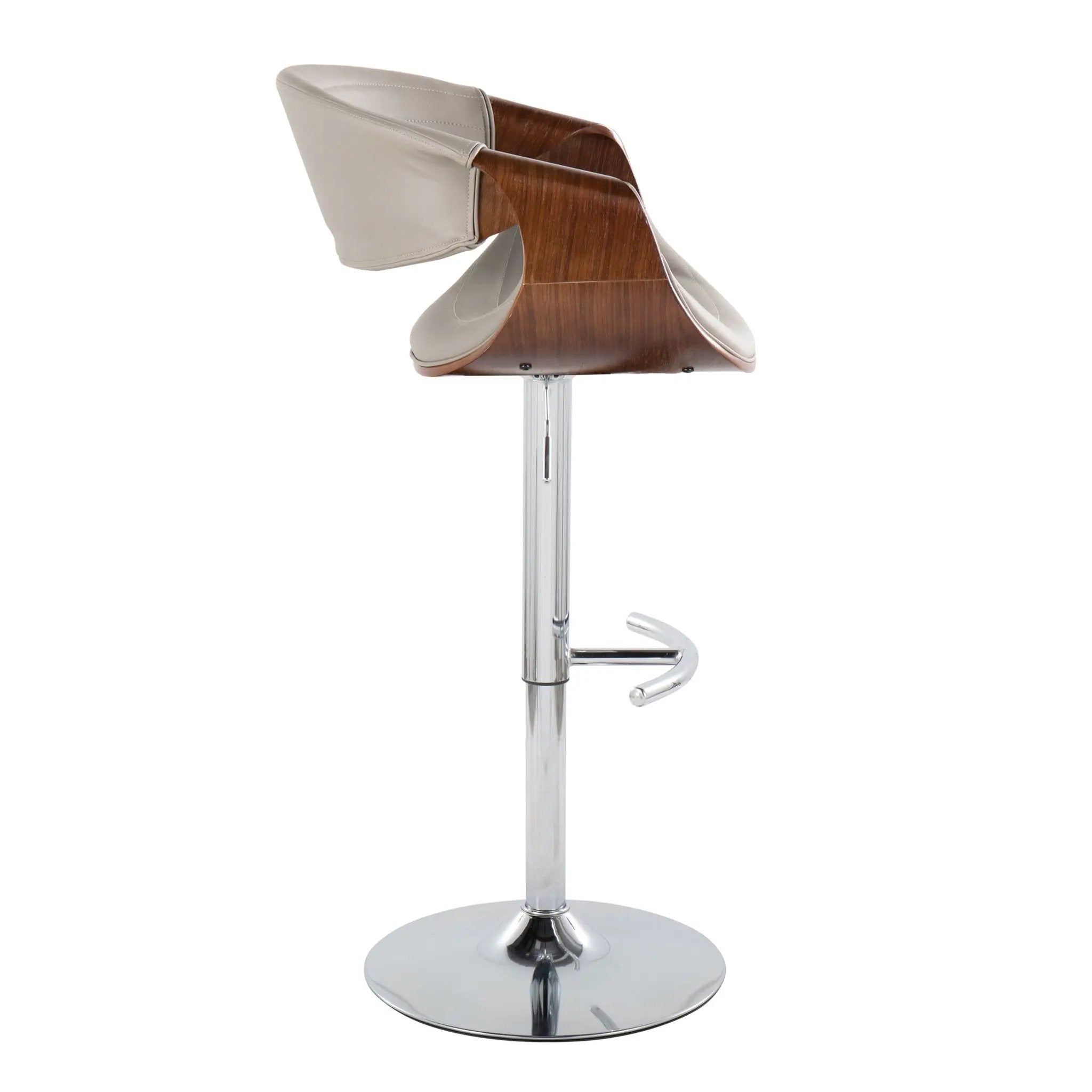 Symphony - Mid Century Modern Adjustable Barstool & Swivel With Rounded T Footrest (Set of 2) by Unique Piece Furniture
