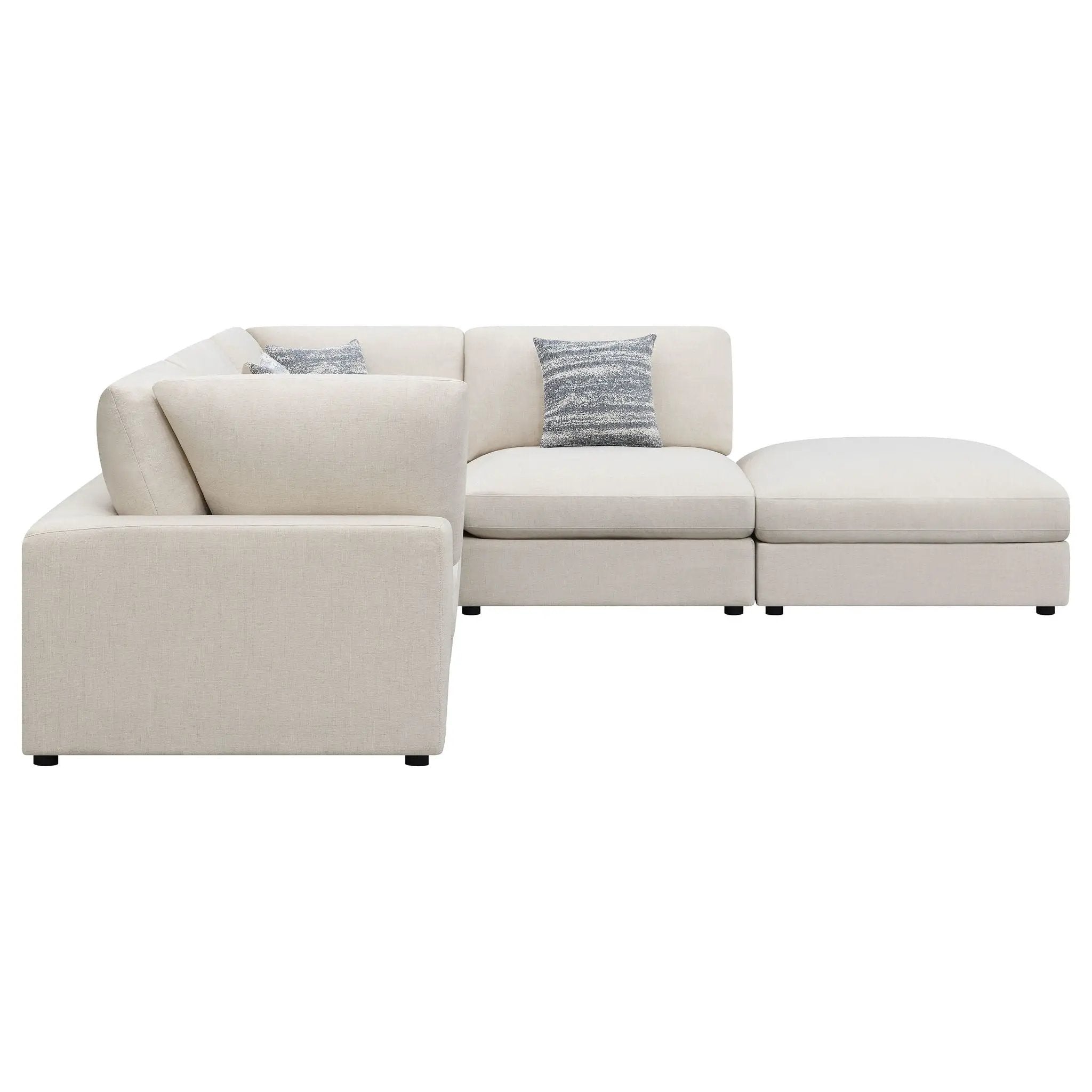 Serene 5-piece Upholstered Modular Sectional Sofa Beige by Unique Piece Furniture