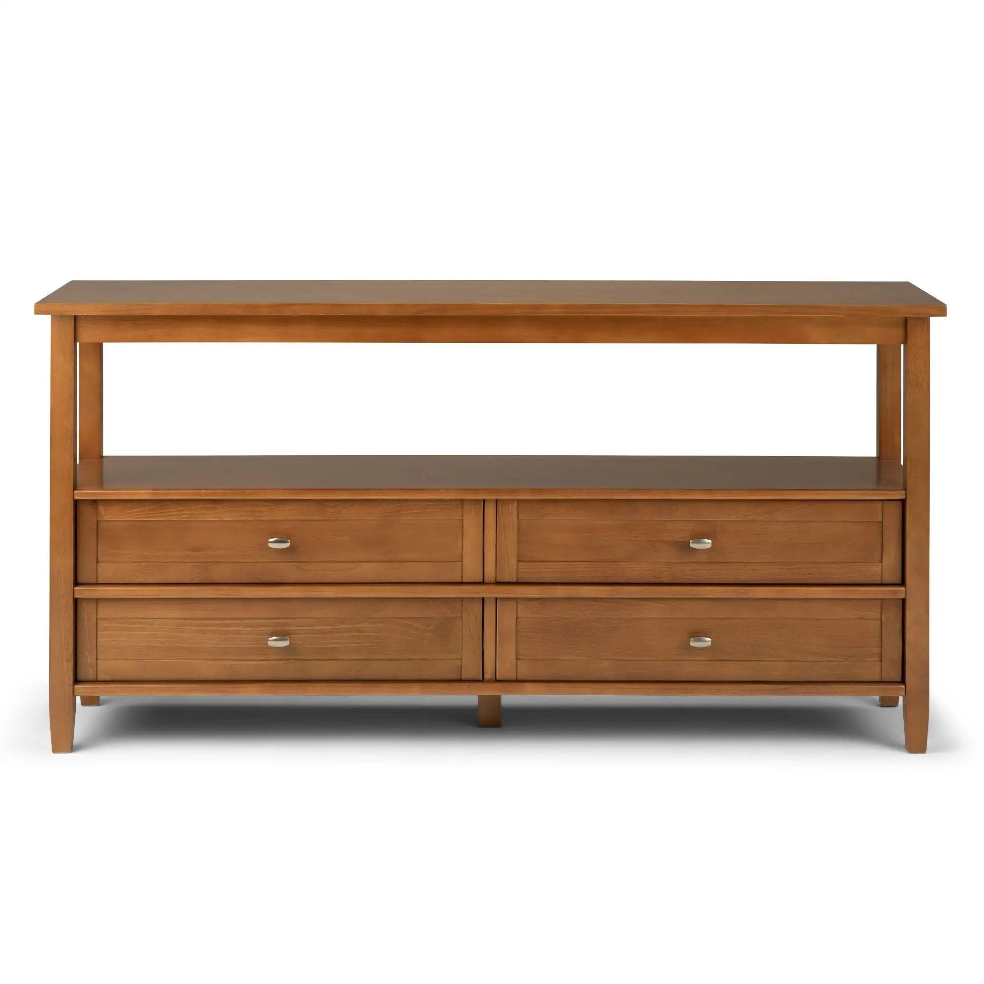 Warm Shaker - Wide Console Sofa Table - Light Golden Brown by Unique Piece Furniture