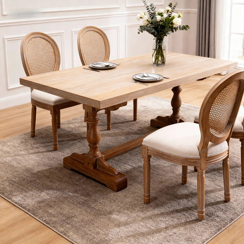 French Style Solid Wood Frame Seating for Dining by HouseOfZazla