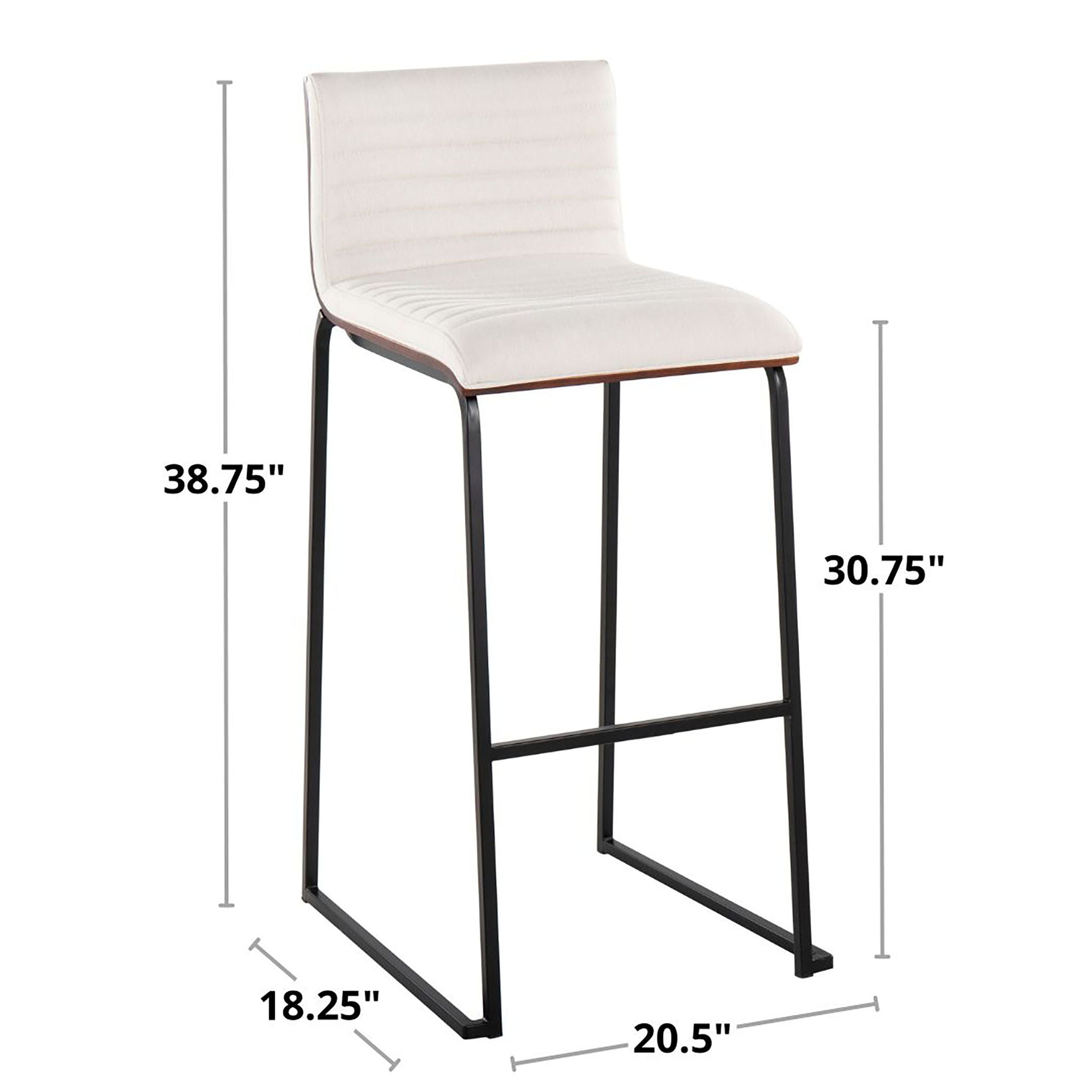 Mason Mara - Contemporary Versatile Desig Fixed Height Barstool (Set of 2) by Unique Piece Furniture