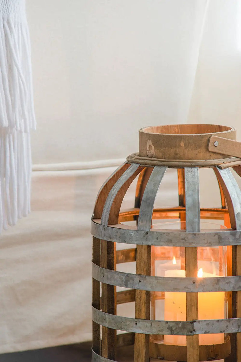 Decorative Lantern With Handle Wooden Lantern For Indoor Outdoor Home Garden Wedding by HouseOfZazla