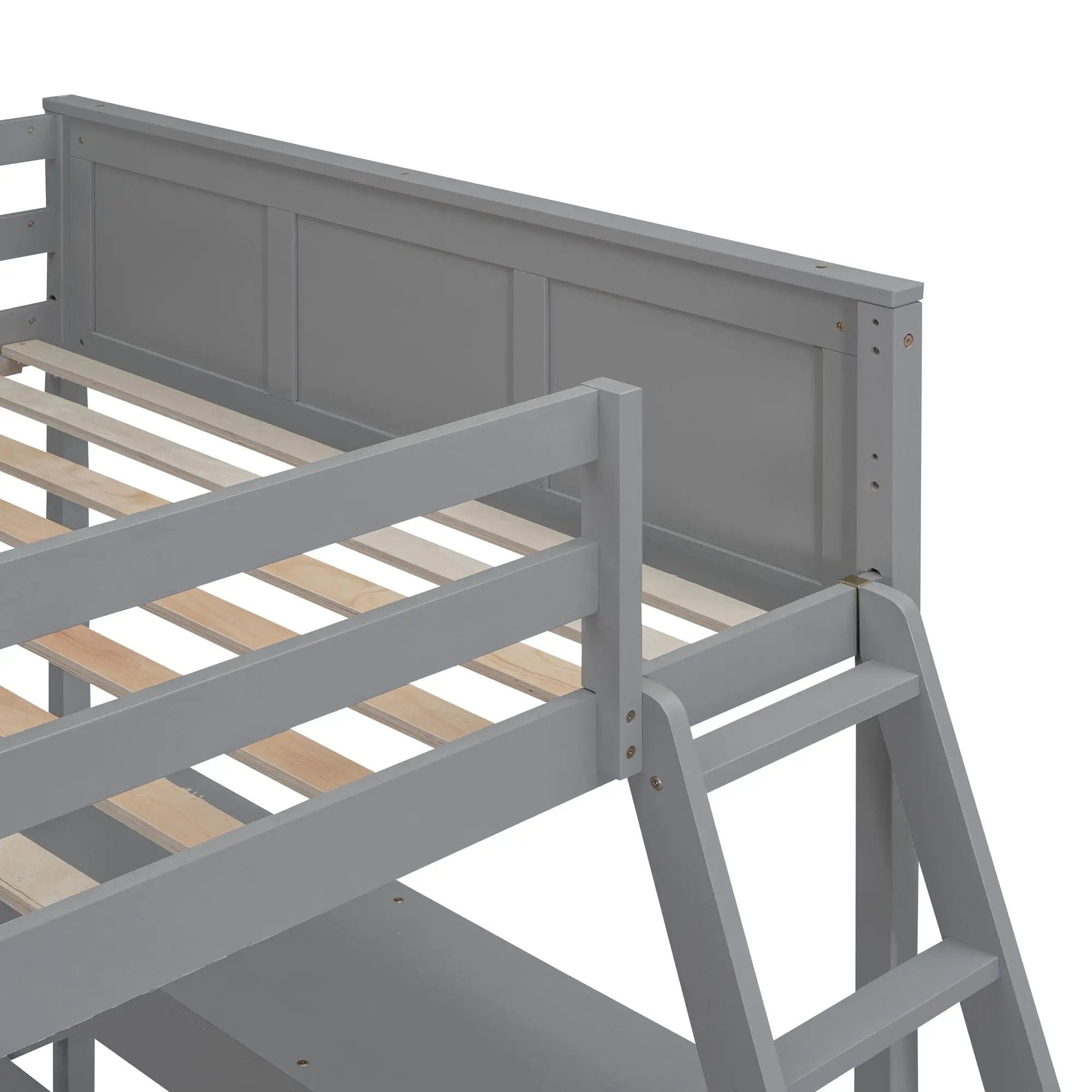 Full Over Full Bunk Bed With Desk