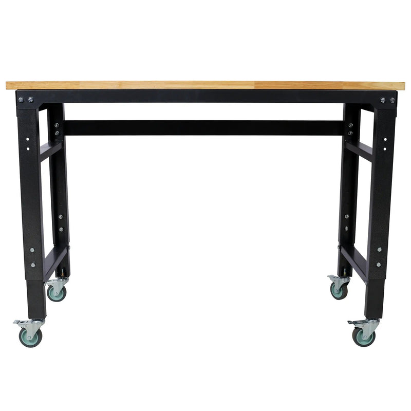 48" Wide Rolling Workbench - Adjustable Height for Workshop by HouseOfZazla