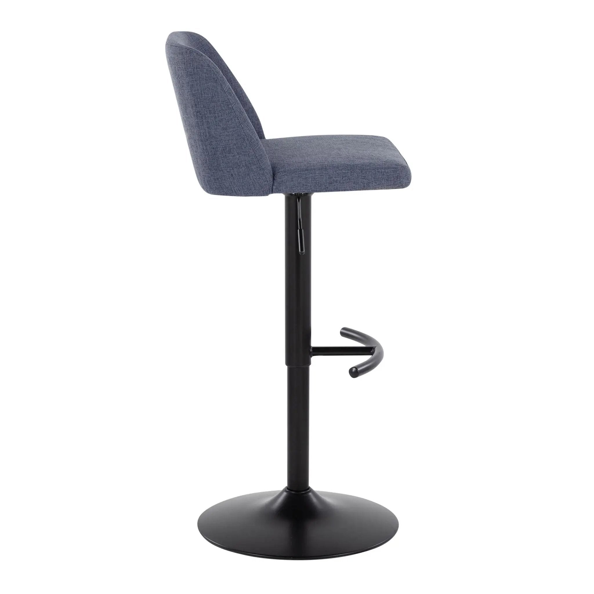 Toriano - Contemporary Adjustable Bar Stool With Rounded T Footrest (Set of 2) by Unique Piece Furniture