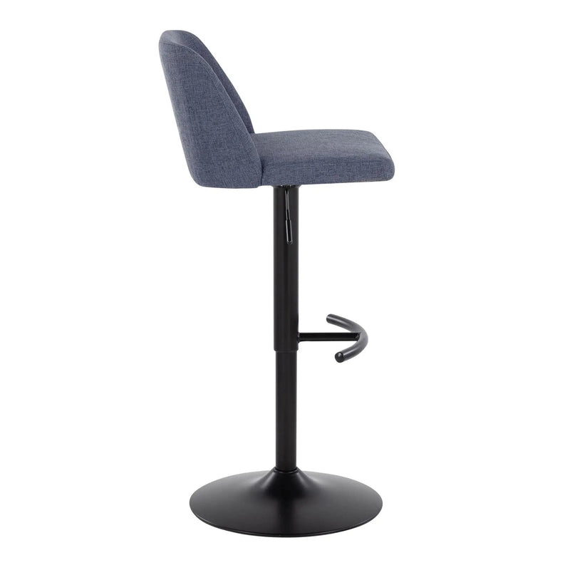 Toriano - Contemporary Adjustable Bar Stool With Rounded T Footrest (Set of 2) by Unique Piece Furniture