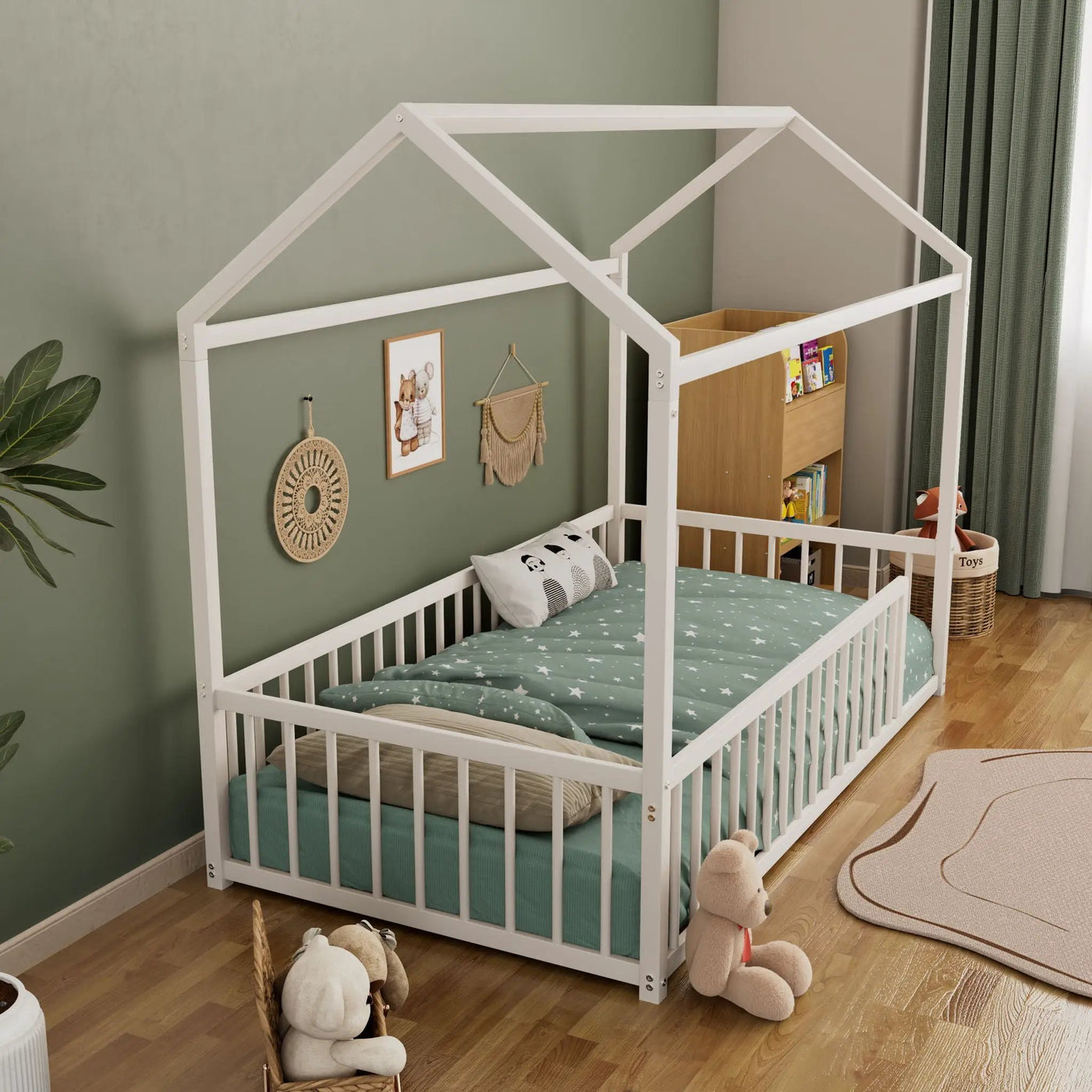 Montessori Floor Bed Frame With House Shape by HouseOfZazla