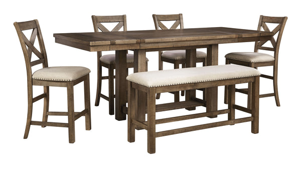 Moriville - Rectangular Dining Room Counter Extension Table - Grayish Brown, photo 2 of 7