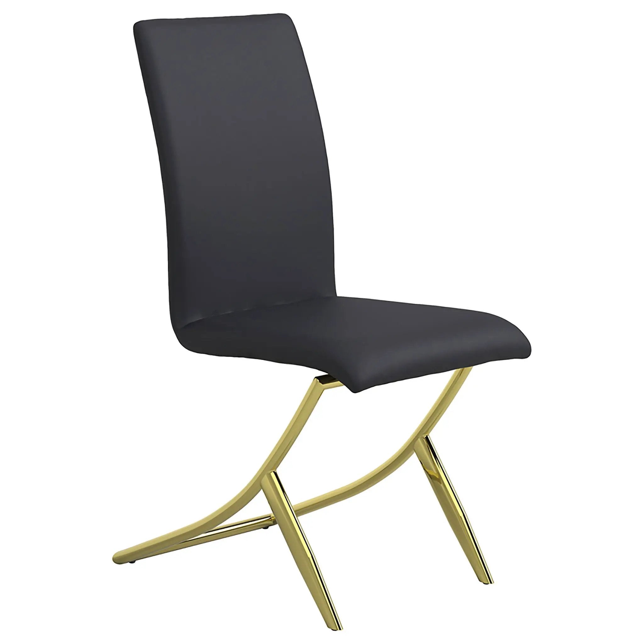 Carmelia Upholstered Dining Side Chair Black (Set of 4) by Unique Piece Furniture