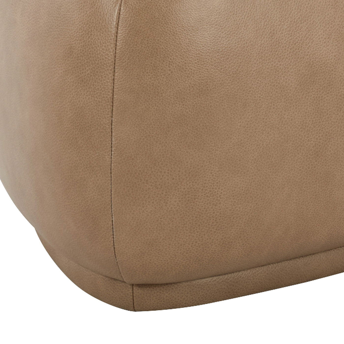 Pebble Rounded Triangle Cocktail Ottoman with Upholstered Construction - Yellow or Light Brown, photo 12 of 20