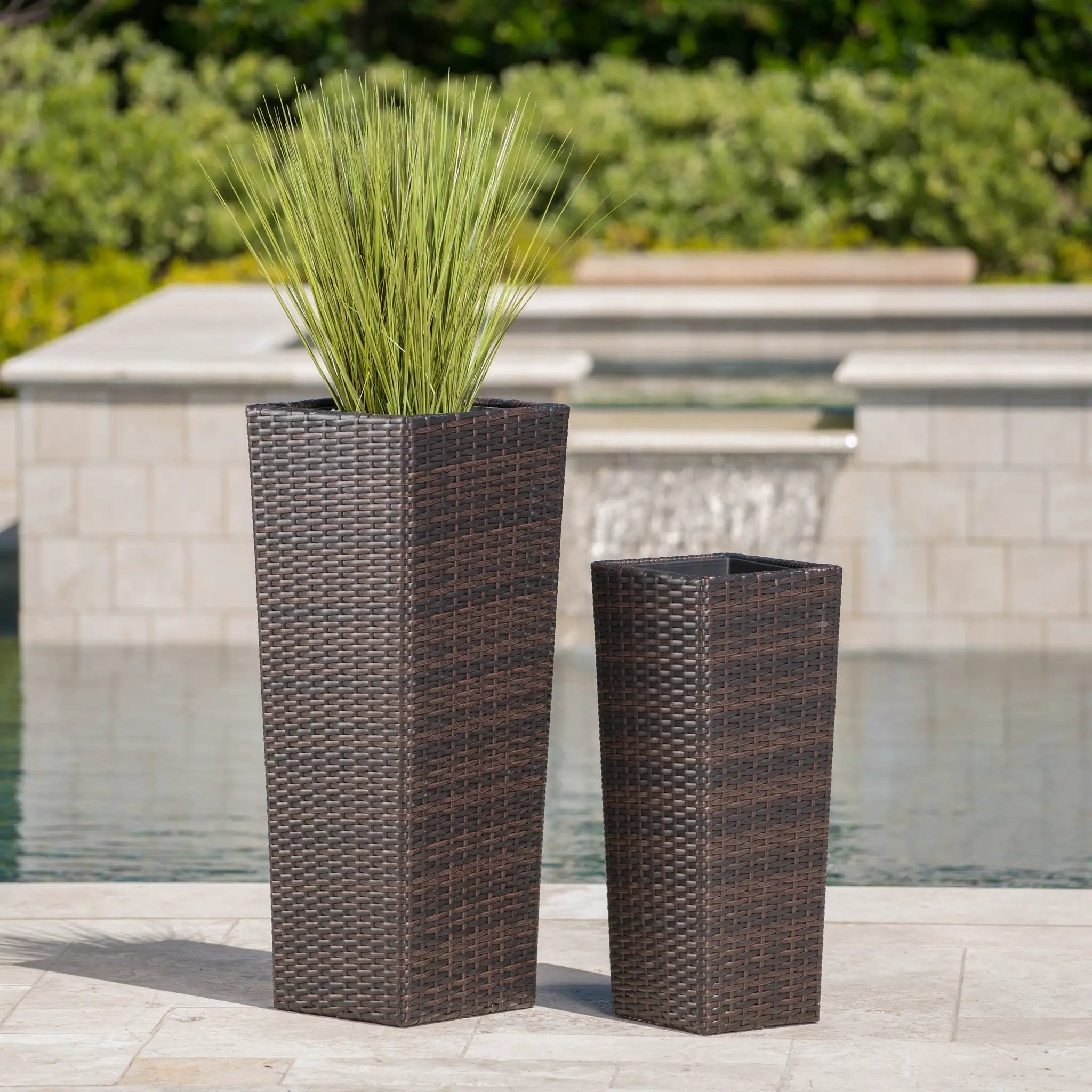 Rattan Flower Pot - Brown by HouseOfZazla