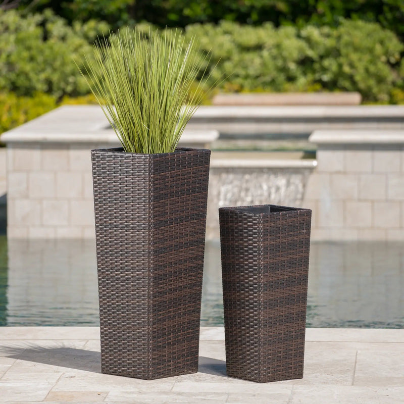 Rattan Flower Pot - Brown by HouseOfZazla