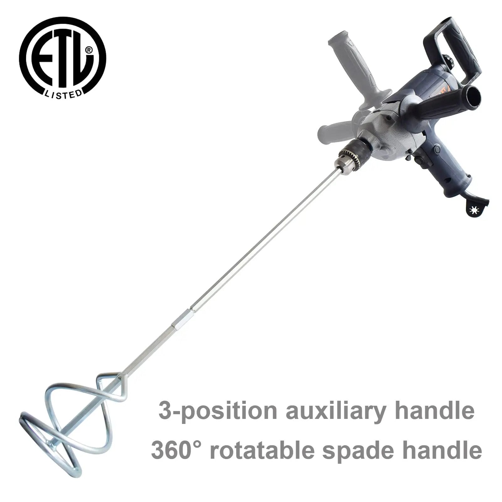 Drill Mixer Set with Spade Handle by HouseOfZazla