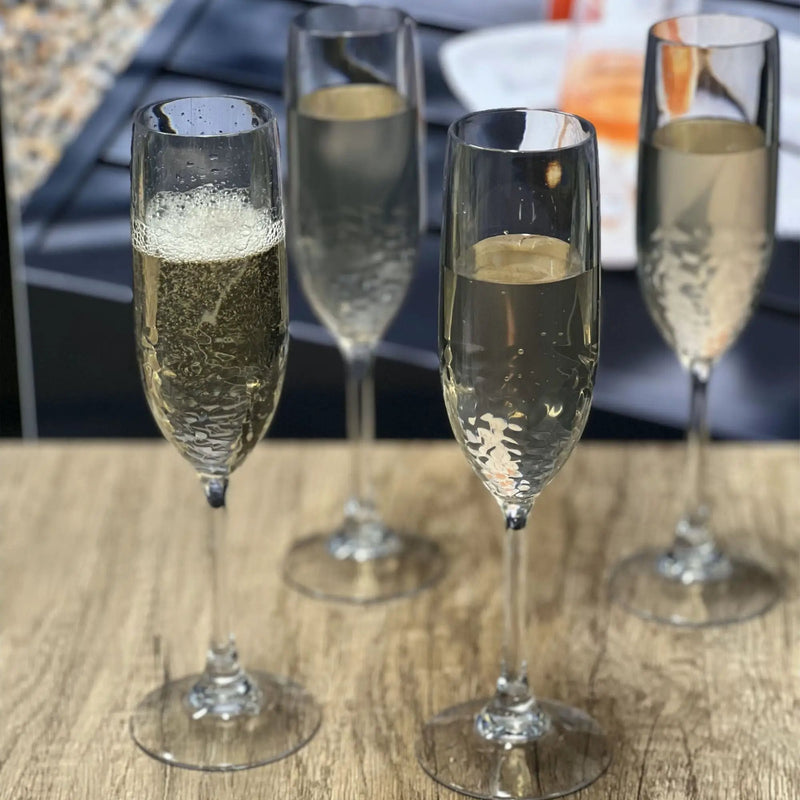 Tritan Lexington - Unbreakable Plastic Champagne Flutes, Durable Glass Alternative (Set of 4), 6Oz - Clear by HouseOfZazla