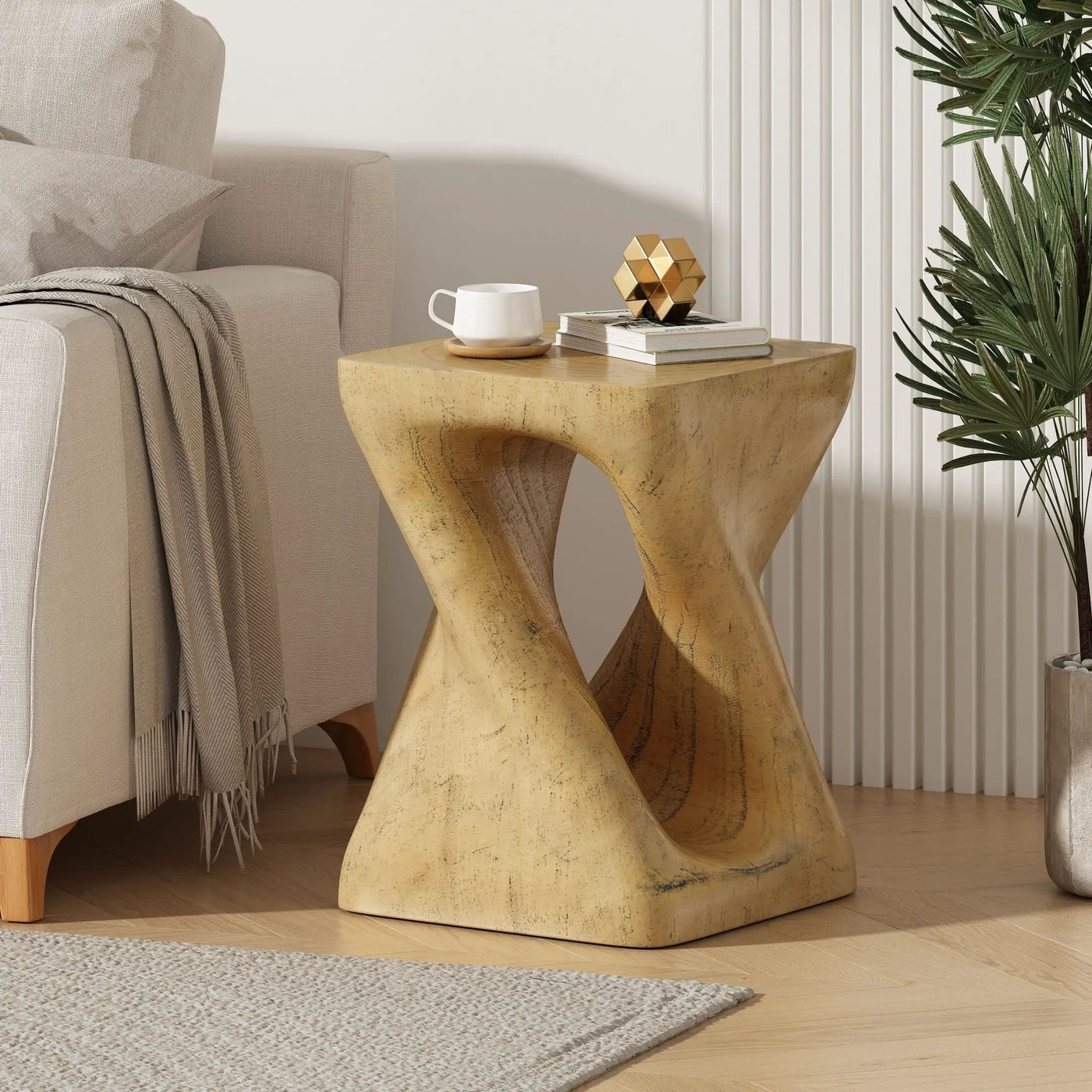 Twist Shape Side Table by HouseOfZazla