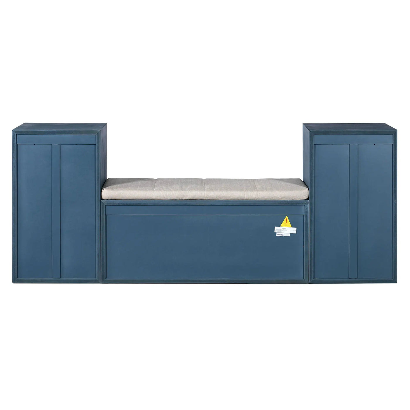 Entryway Storage Bench With Cushion, Drawers & Open Shelves by HouseOfZazla
