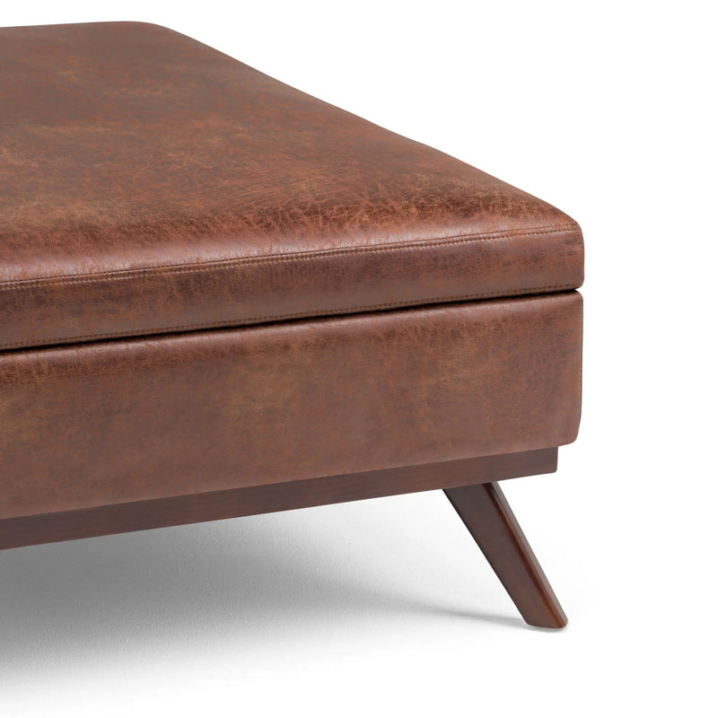Owen - Multifunctional Square Coffee Table Storage Ottoman by Unique Piece Furniture