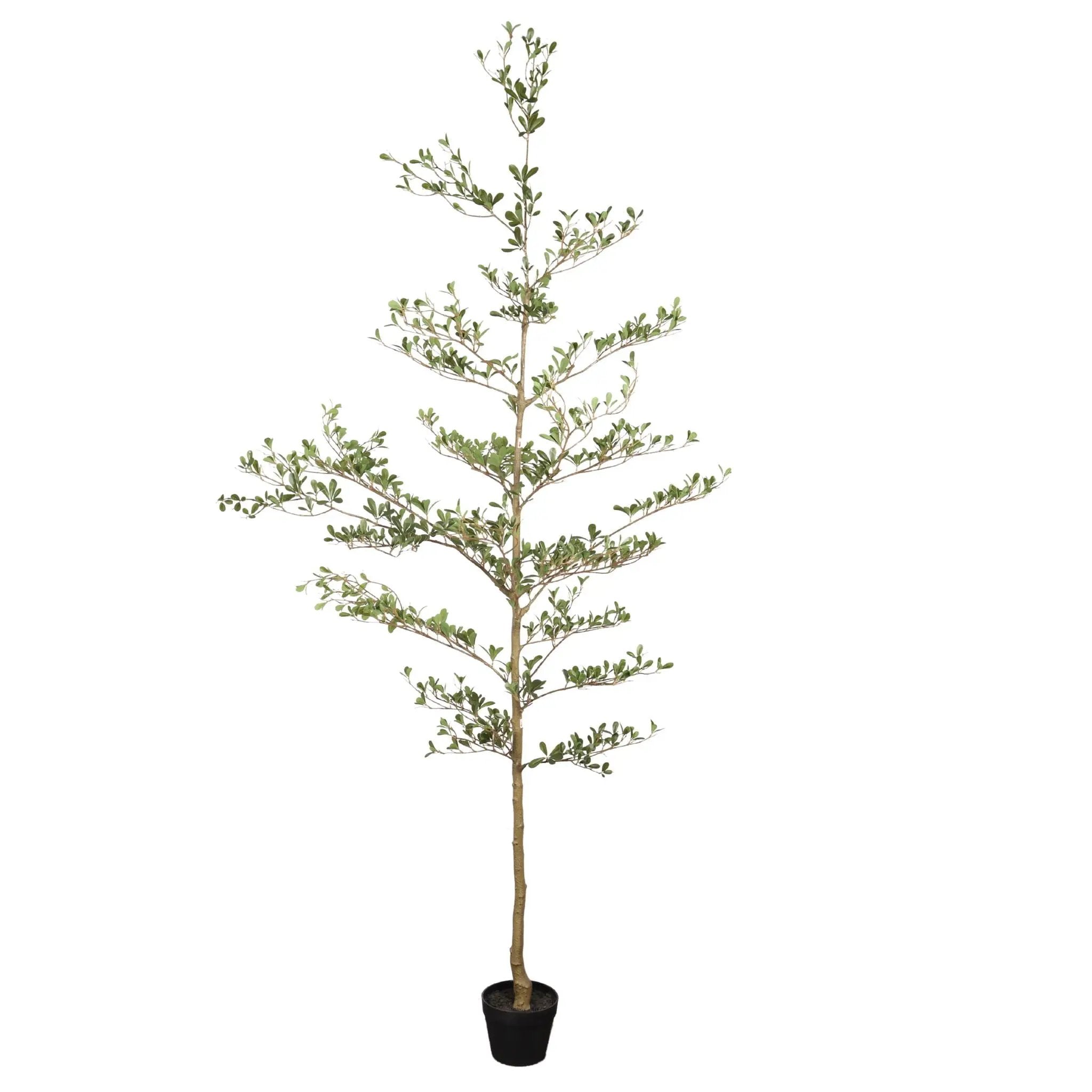 7Ft Artificial Olive Tree With Pot, Realistic Tall Fake Plant For Indoor Decoration - Green Leaves by HouseOfZazla