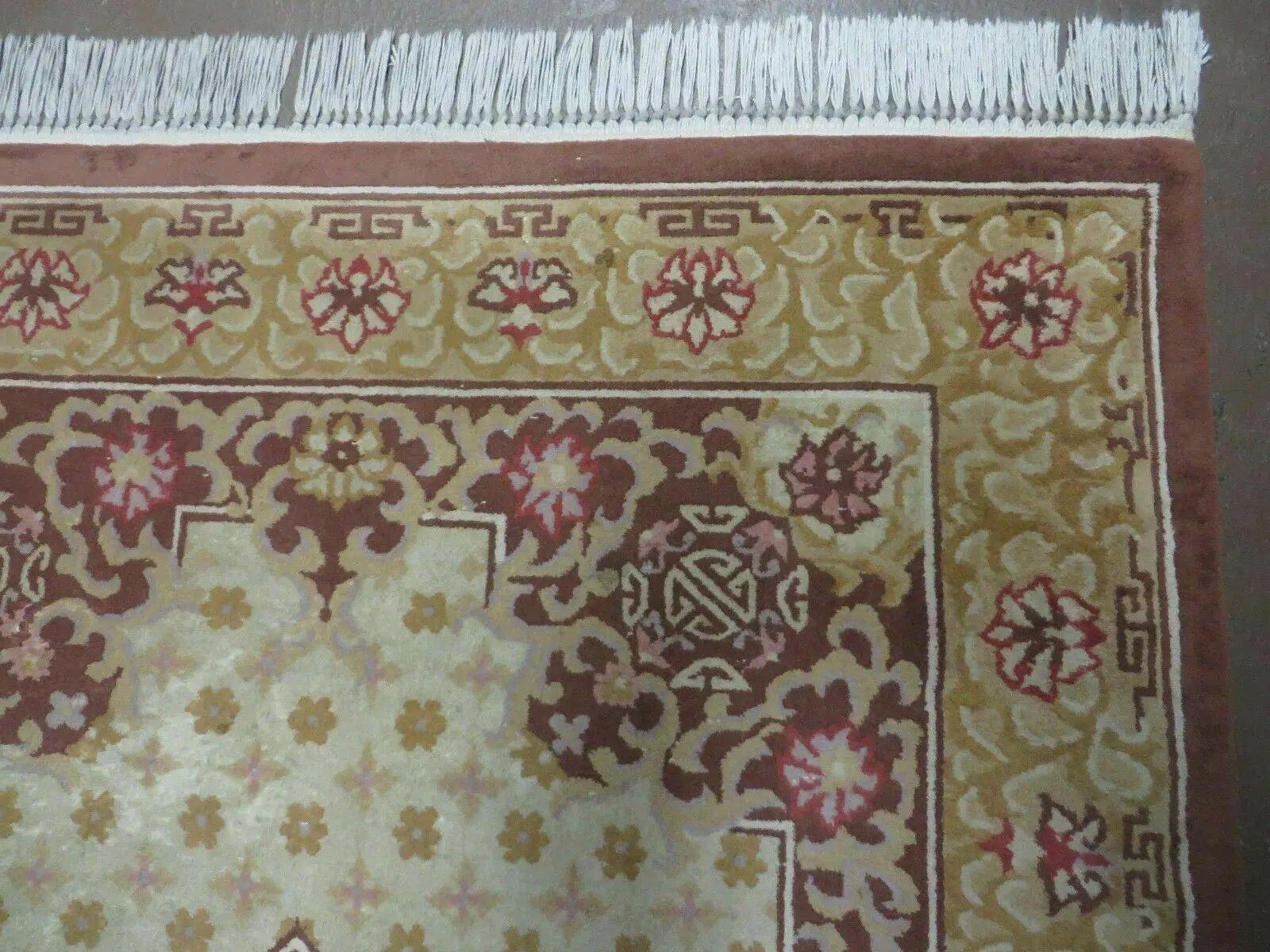 Vintage Chinese Wool Rug 4x6 by Jewel Rugs