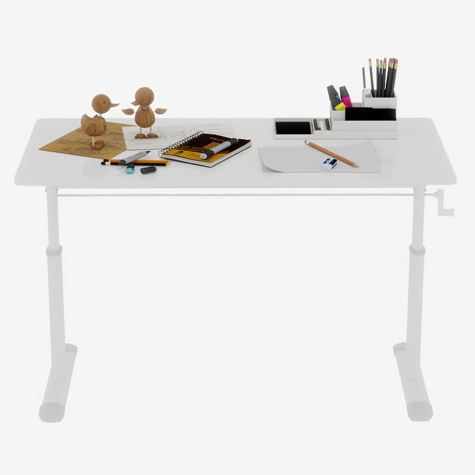 Height-Adjustable Multifunctional Study Desk by HouseOfZazla