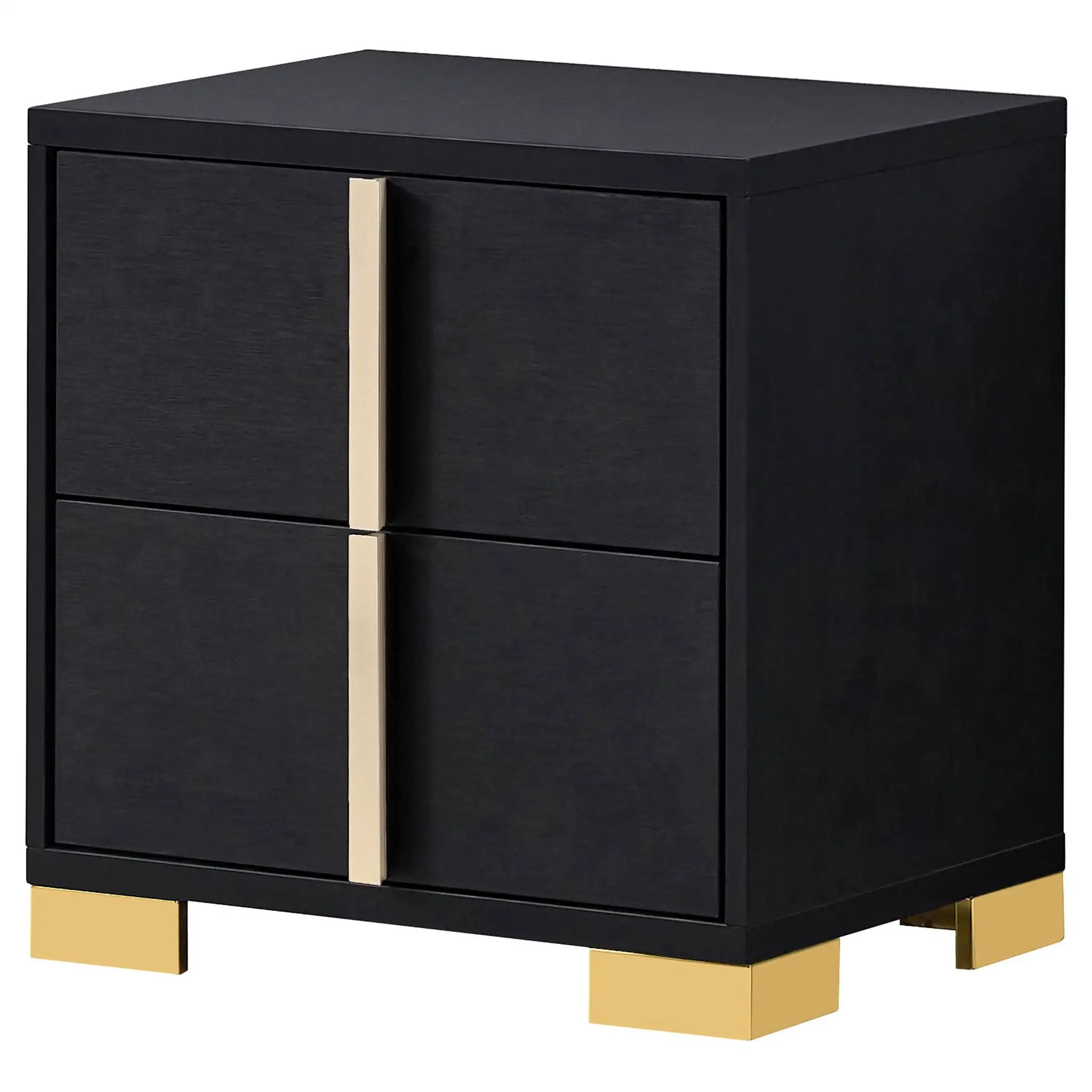 Marceline 2-drawer Nightstand Black by Unique Piece Furniture
