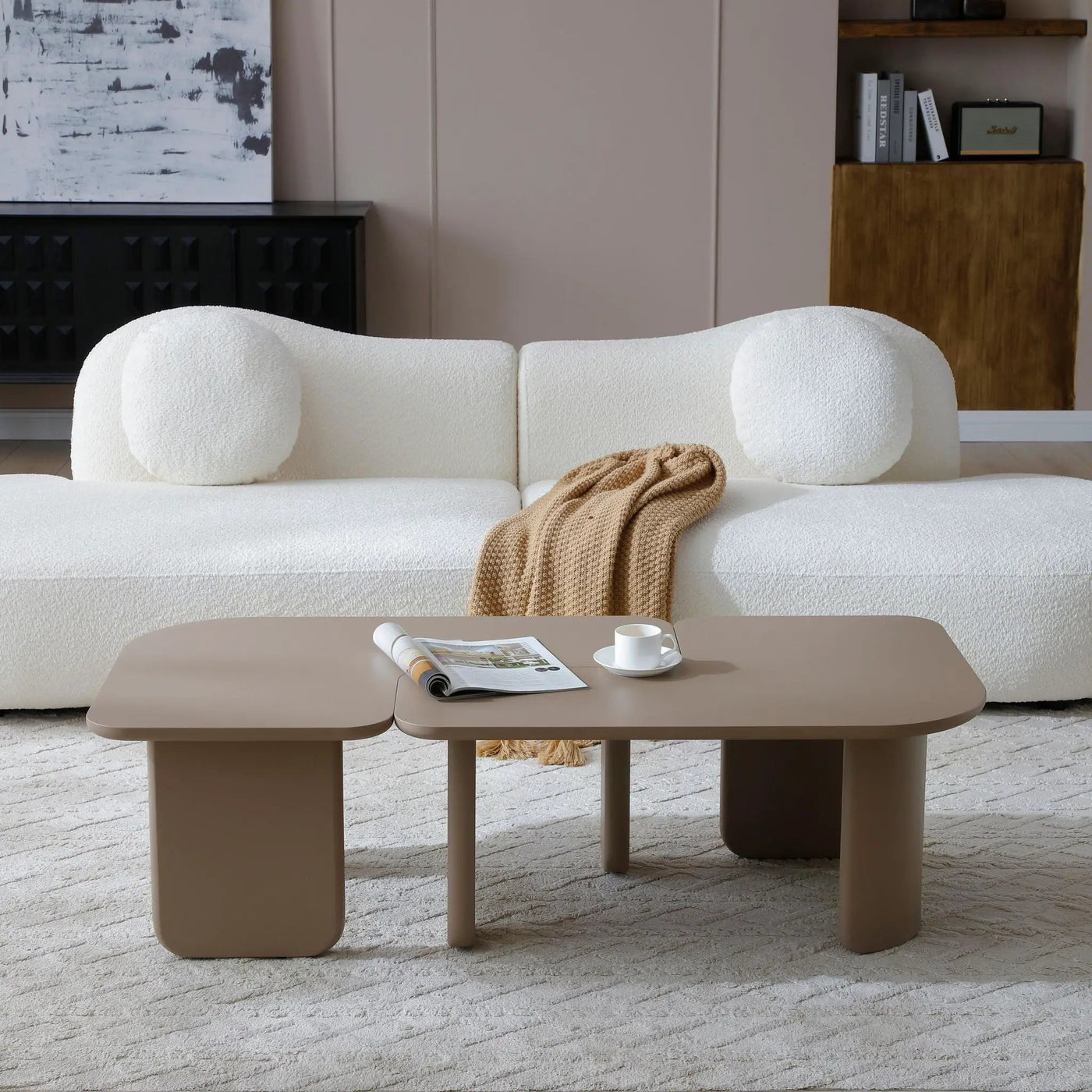 L-Shape Coffee Table For Living Room by HouseOfZazla